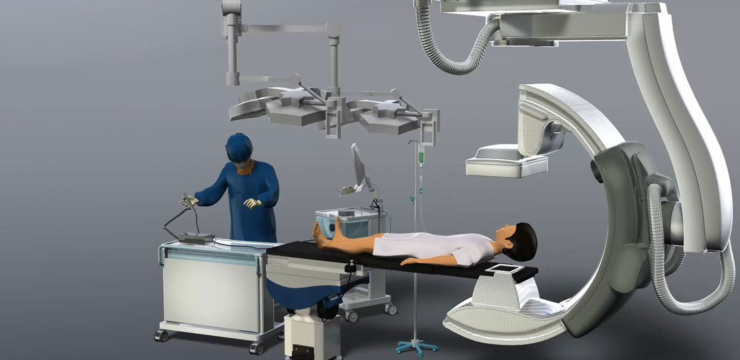 #slidecaption2 既存の心臓カテーテル室で光治療